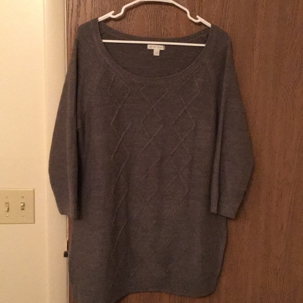 New York & Company long gray sweater.